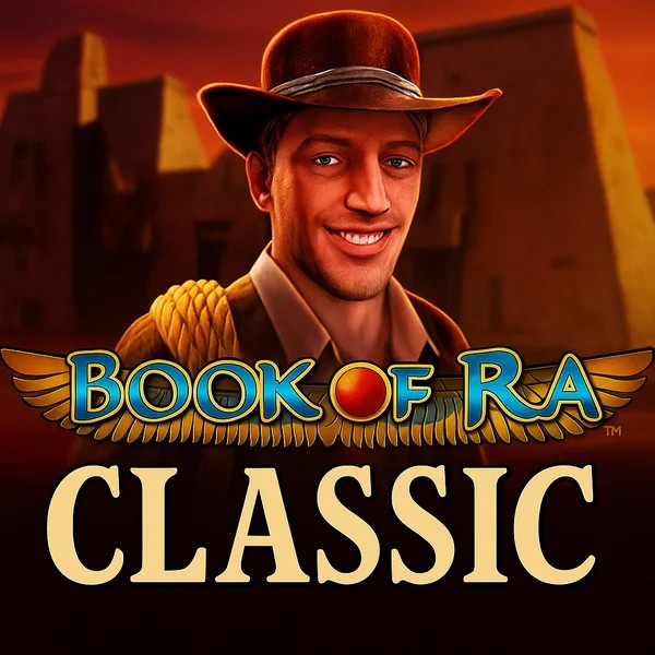 Official Slots logo: Book of Ra Classic by Novomatic at Slotlair Casino