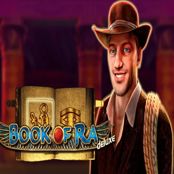 Book of Ra Deluxe logo – Slots by Novomatic at Slotlair Casino