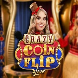 Crazy Coin Flip logo by Evolution Slotlair Casino