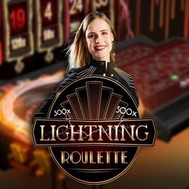 Official Live Casino logo: Lightning Roulette by Evolution at Slotlair Casino
