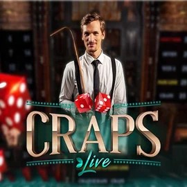 Live Craps slot logo by Evolution at Slotlair Casino