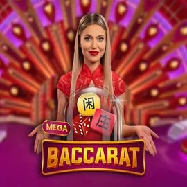 Mega Baccarat game by Pragmatic Play – logo hosted on Slotlair Casino